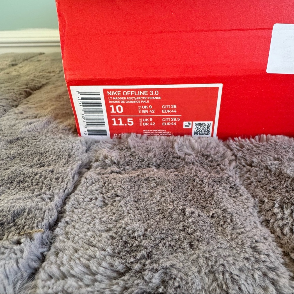 Rare Nike Offline 3.0 Madder Root Arctic Orange M 10 W 11.5 Unisex Box damage - Picture 10 of 10